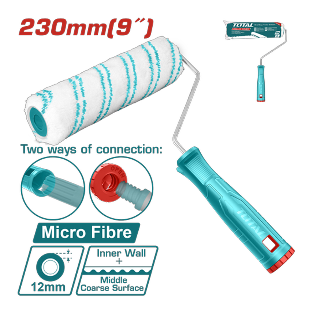 RODILLO 9" BLANCO MICROFIBRA  SUPER TOTAL (THT85096)