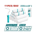 RODILLO FELPA 4 CON 5 REPUESTOS DE ESPUMA Y 5 DE FELPA TOTAL (THT81121001)