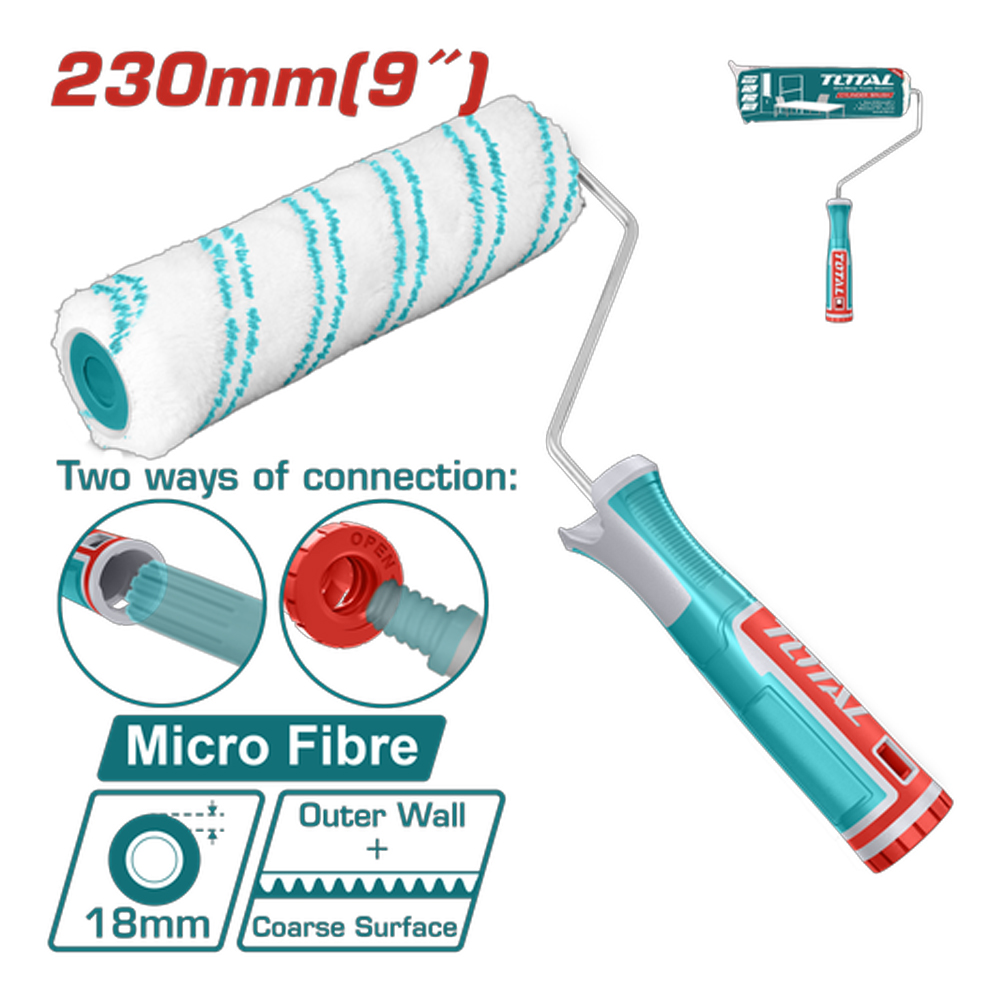 RODILLO FELPA 9" BLANCO MICROFIBRA INDUSTRIAL SUPER TOTAL (THT8593D)