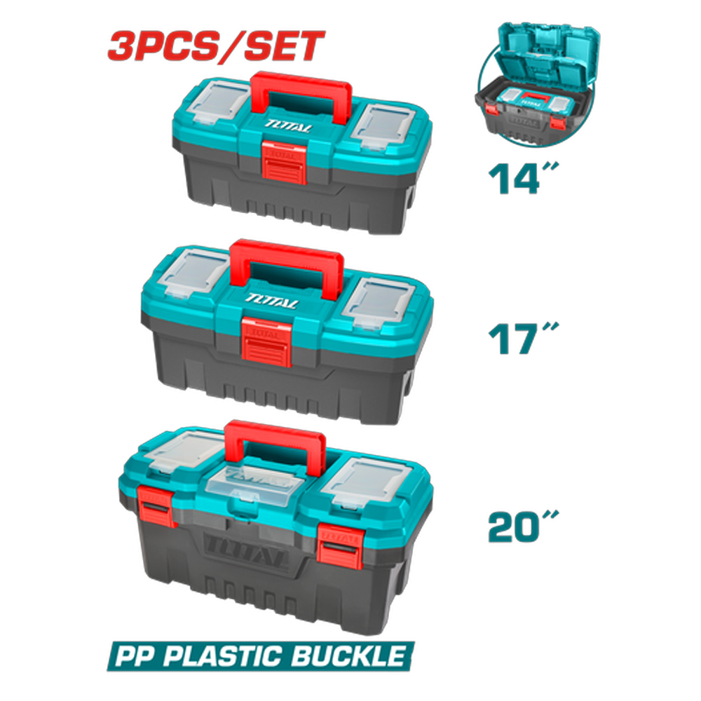 SET DE 3 CAJA HERRAMIENTA 14", 17" y 20" TOTAL (TPBXK0031)