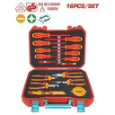SET DE HERRAMIENTAS AISLADAS 1000V X 16 PZS INDUSTRIAL SUPER TOTAL (THKITH1601)