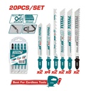 SET DE SEGUETA SIERRA SABLE  X20PCS PARA MADERA Y METALES SUPER TOTAL (TAC2001)