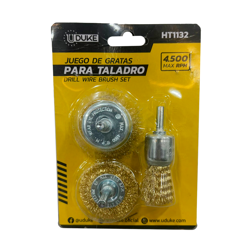 GRATA TALADRO X 3PCS UDUKE (HT1132)