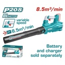 SOPLADORA INALAMBRICA 20V V/VARIABLE BATERIA Y CARGADOR NO INCLUIDO  INDUSTRIAL SUPER  TOTAL (TABLI20428)