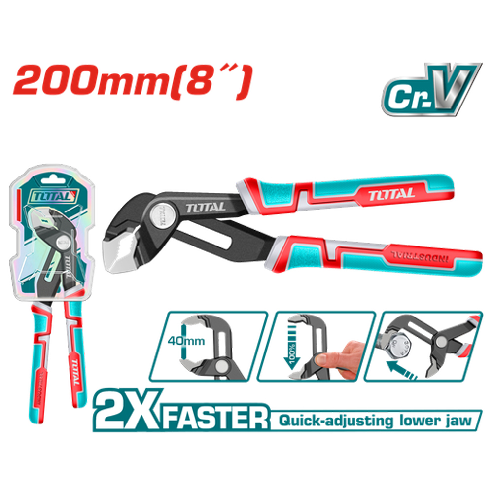 ALICATE EXPANSIVO 8" PICO DE LORO INDUSTRIAL TOTAL (THT380806)