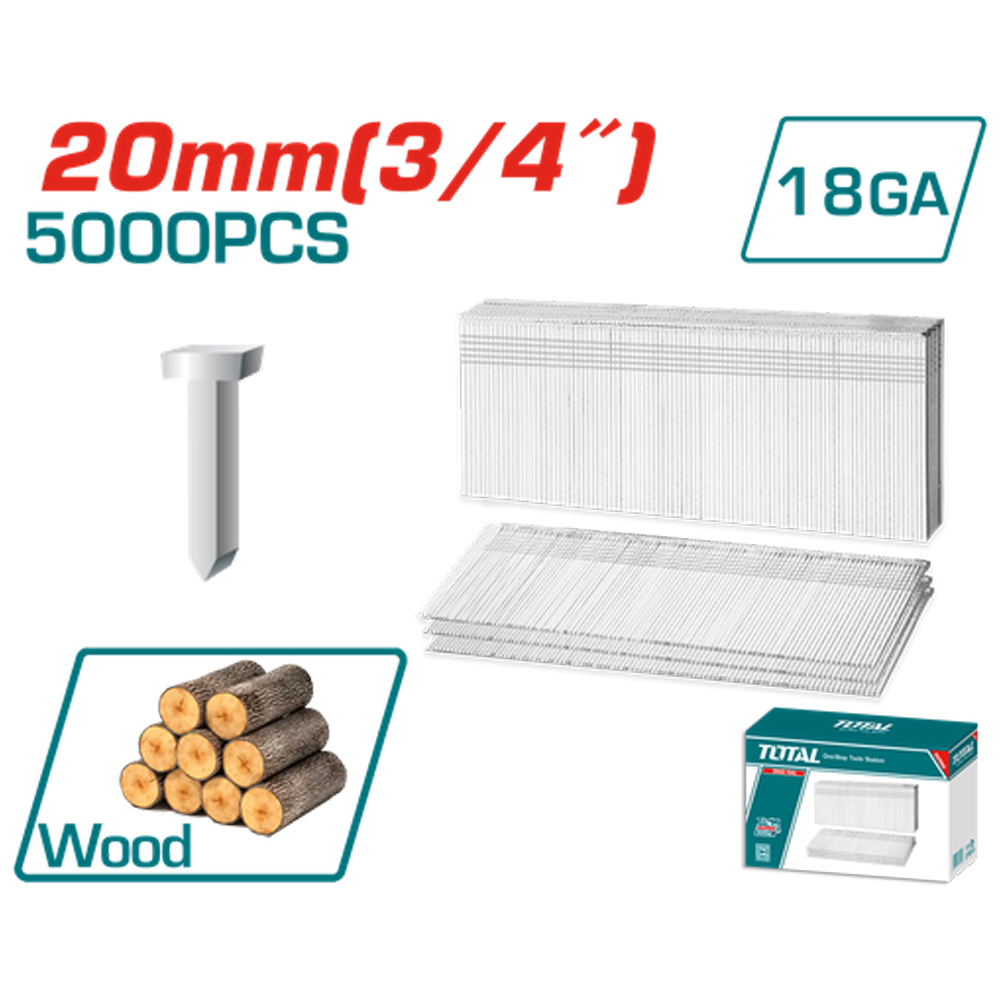 CLAVILLO 20MM PARA GRAPADORA NEUMATICA 5000PZS TOTAL (TAC918201)