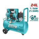 COMPRESOR AIRE HORIZONTAL 24L  1.5HP 116PSI 110-120V  1100W 60HZ  SUPER TOTAL (UTCS1110242)