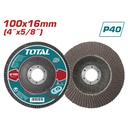 DISCO FLAP 4"  GRANO 40 (100X16MM) SUPER TOTAL (TAC6310040)