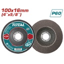 DISCO FLAP 4"  GRANO 60 (100X16MM) SUPER TOTAL (TAC6310060)