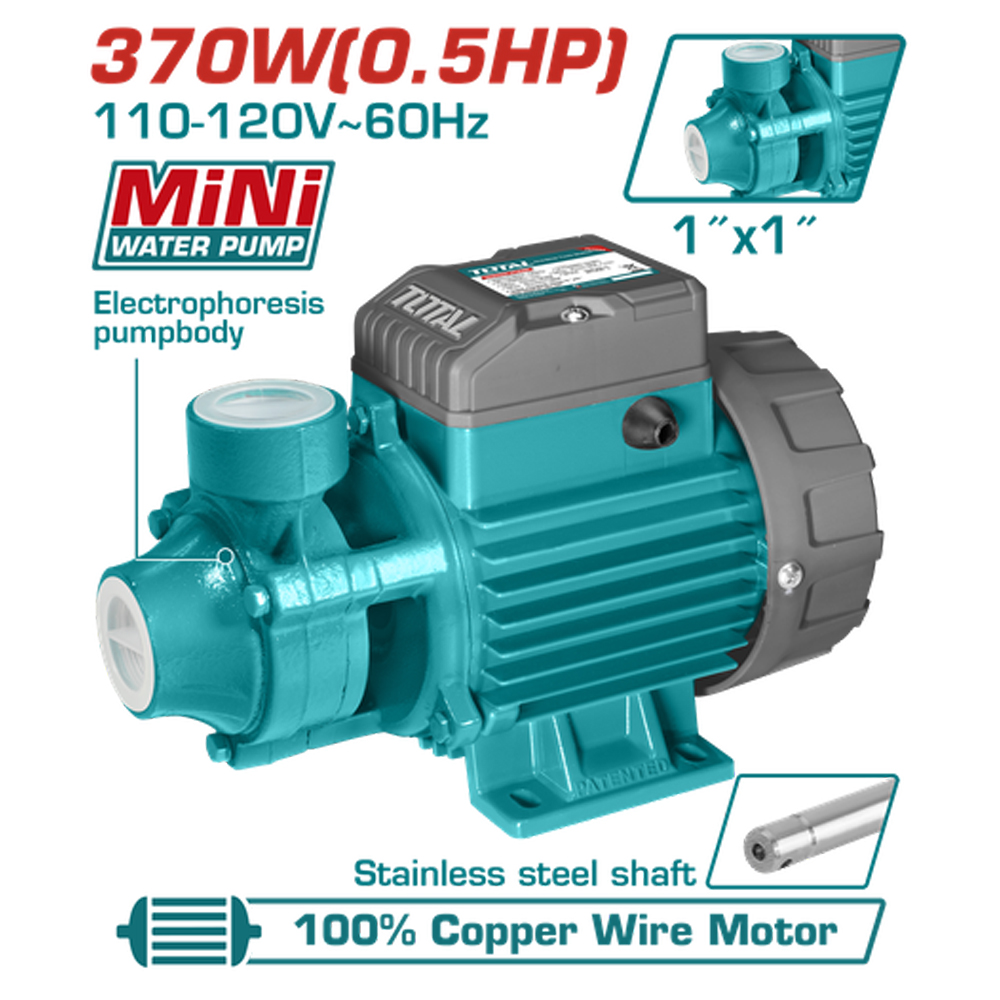 ELECTROBOMBA 1/2 HP 370W 110/120V SUPER TOTAL (UTWP137026)