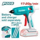 PISTOLA SILICONA 20V INCLUYE 3 BARRAS BATERIA Y CARGADOR SE VENDEN POR SEPARADO  SUPER TOTAL (TGGLI2003)