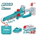 SIERRA MINI INALAMBRICA 6"  20V INDUSTRIAL INCLUYE 2  BATERIA 2.0AH  Y CARGADOR  TOTAL (UTGSLI20662)