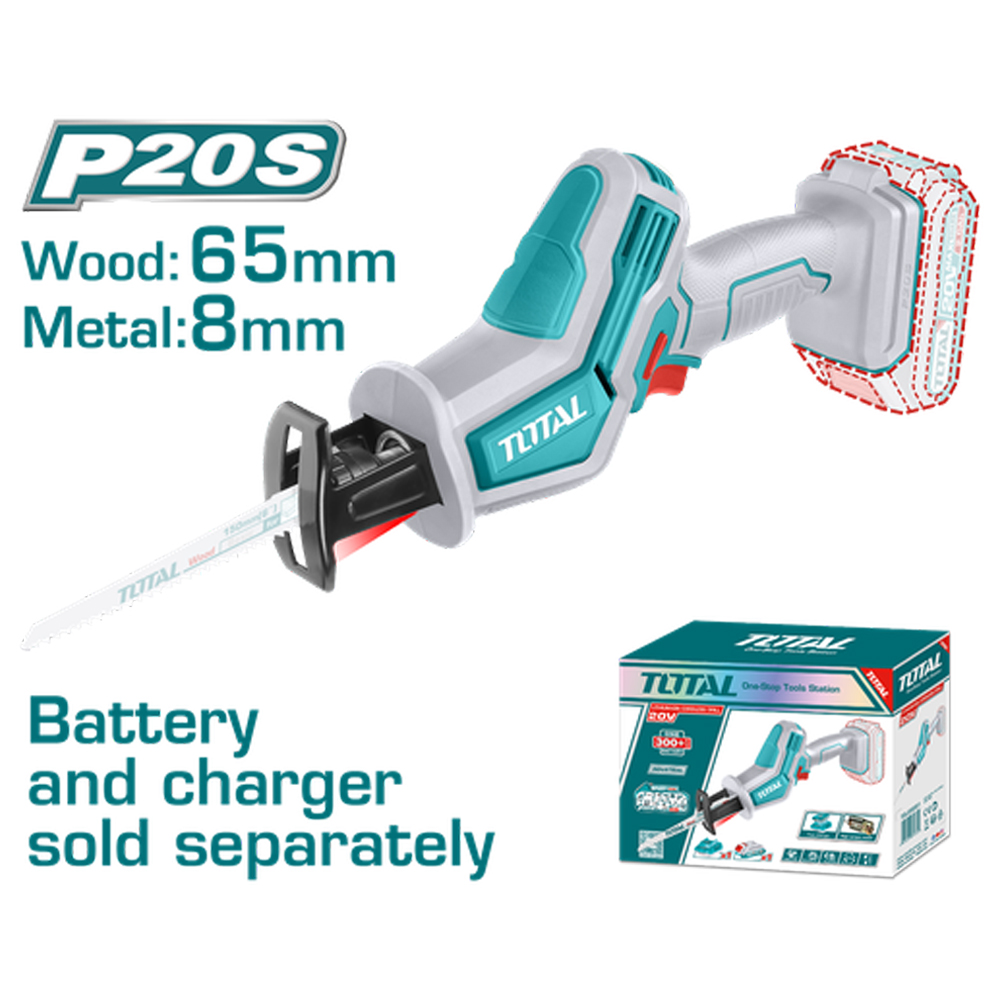 SIERRA SABLE INALAMBRICA 20V BATERIA Y CARGADOR NO INCLUIDO TOTAL (TRSLI1151)