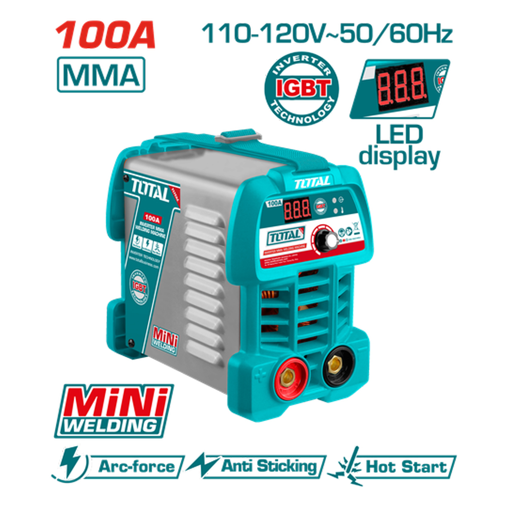 SOLDADOR INVERSOR DIGITAL 100A (MMA) 110-120V  SUPER TOTAL (UTW210049)