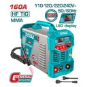 SOLDADOR INVERSOR DIGITAL 160A (HF-TIG-MMA) 110-220V  TOTAL (UTIG16058)