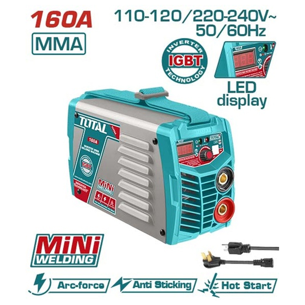 SOLDADOR INVERSOR DIGITAL 160A (MMA) 110-220V INDUSTRIAL SUPER TOTAL (UTW21606)