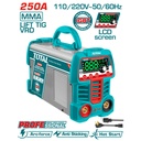 SOLDADOR INVERSOR DIGITAL 250A (MMA-LIFT TIG-VRD) 110-220V INDUSTRIAL SUPER TOTAL  (UTW225069)