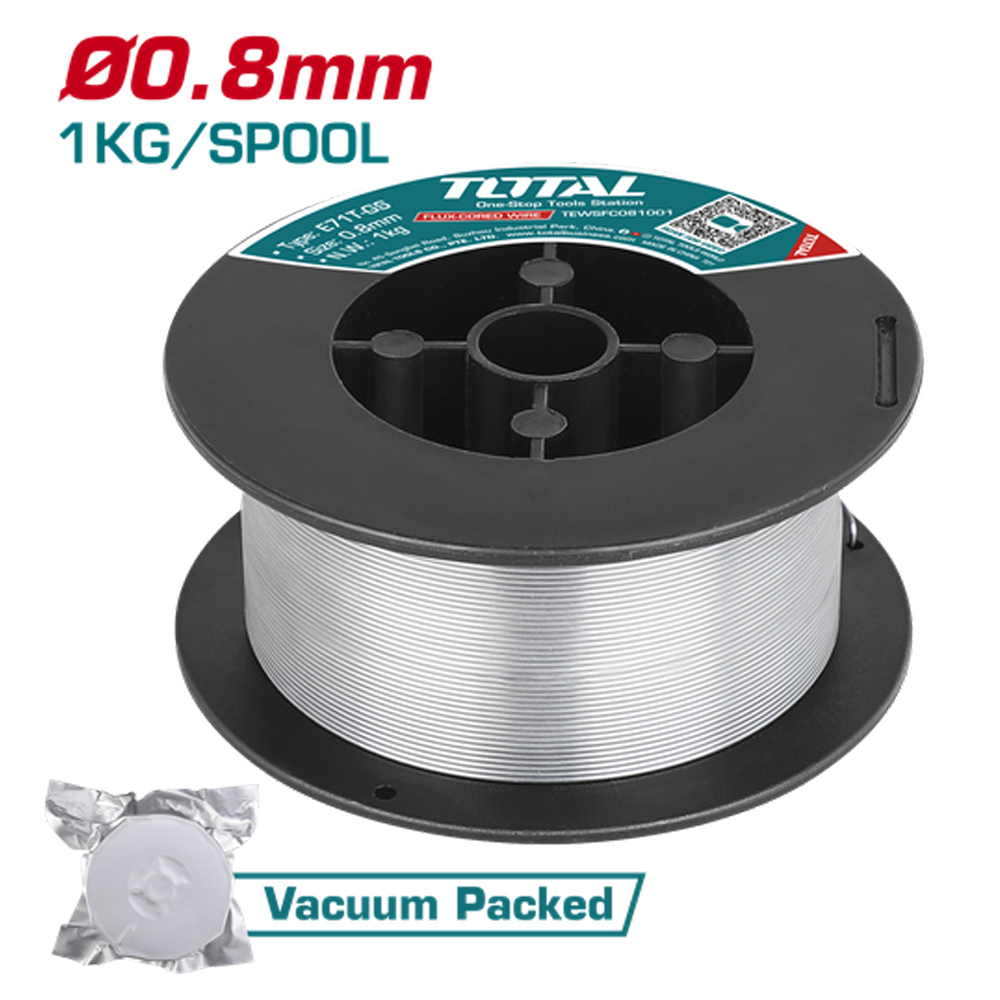 SOLDADURA FLUX-CORED WIRE MIG 0,8MM (ROLLO X 1KG) SUPER TOTAL (TEWSFC081001) 