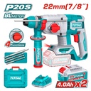 TALADRO ROTOMARTILLO 7/8"  20V SDS PLUS 2.0 JULES INCLUYE 2 BATERIA 4.0AH,1 CARGADOR Y 4 ACCESORIOS INDUSTRIAL  SUPER TOTAL (UTRHLI212282)