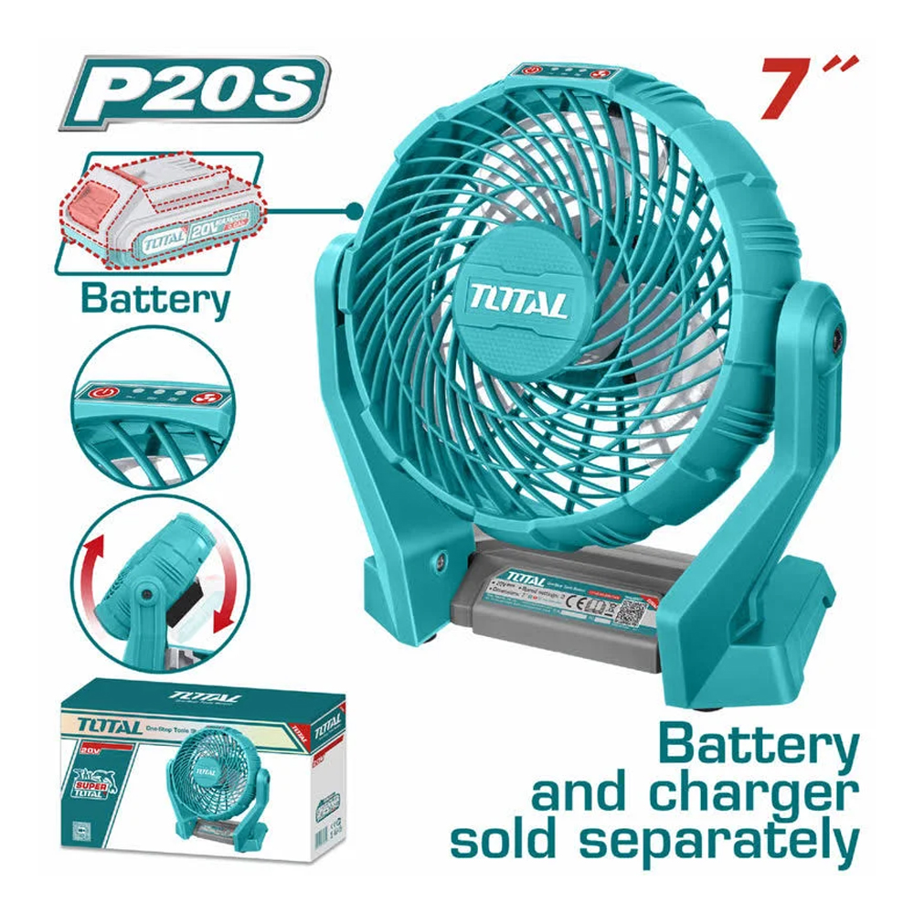 VENTILADOR 7" INALAMBRICO 20V 3 ASPAS SUPER TOTAL (TFALI2007)