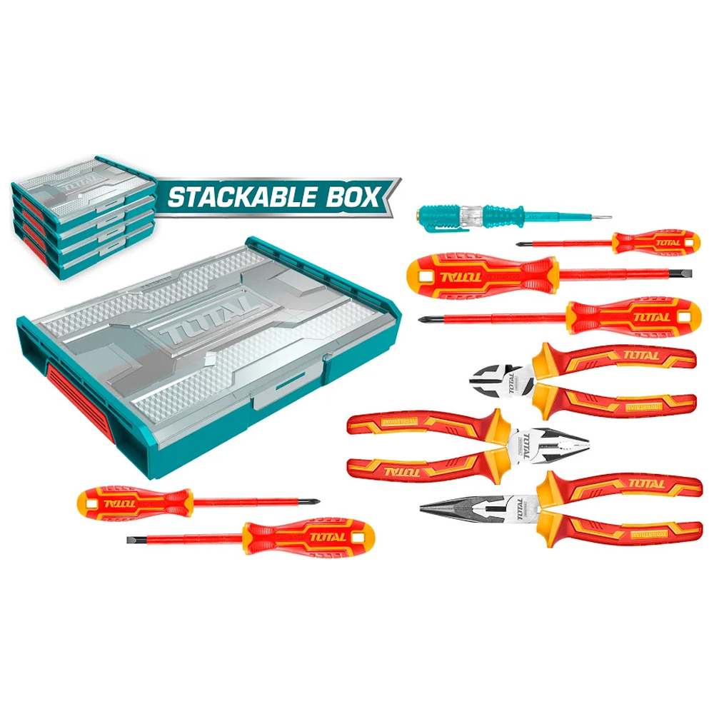 JUEGO DE HERRAMIENTAS AISLADAS 9PZS INDUSTRIAL TOTAL (THKTV02H091)