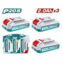 KIT DE 3 BATERIAS 20V 2.0AH INDUSTRIAL ION LITHIUM  INDUSTRIAL SUPER TOTAL (TOSLI240311)
