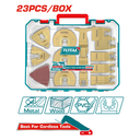 ACCESORIOS X 23 PIEZAS PARA MULTIHERRAMIENTA INDUSTRIAL SUPER TOTAL (TAKTMT2301)