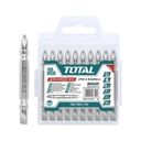 PUNTAS TALADRO INDUSTRIAL DOBLE PUNTA (+) (-) JUEGO X 10 PZS TOTAL (TAC16HL133)