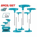 TORX INDUSTRIAL MANGO EN T JUEGO X 8 PZS TOTAL (THHW80836)