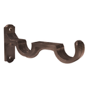 ACCESORIO CORTINERO SOPORTE MURO DOBLE CAFE DE 3/4 PAQ X 2 UDUKE