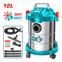 ASPIRADORA Y SOPLADORA PARA HUMEDO Y SECO 12L 800W INCLUYE ACCESOSIROS SUPER TOTAL (UTVC14122)