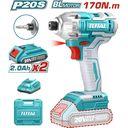 ATORNILLADOR DE IMPACTO INALAMBRICO 1/4" 20V INCLUYE 2 BATERIAS 1 CARGADOR SUPER SELECT TOTAL (UTIRLI2017)
