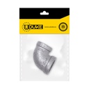 GALVANIZADO CODO 1/2 CON REDUCCION 3/8 (FINO) PQT X 1 UDUKE