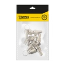 TERMINAL COAXIAL ANILLO RG6 PQT X 5 UDUKE