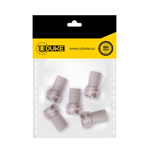 TERMINAL COAXIAL ROSCA RG6 PQT X 5 UDUKE