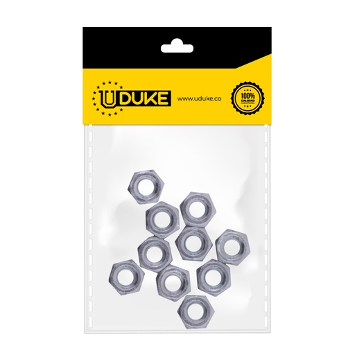 TUERCA GALVANIZADA 1/4 PQT X 10 UDUKE