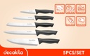 JUEGO DE CUCHILLOS PARA COCINA X 5 PCS DECAKILA (KMTT110B)