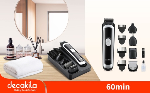 MAQUINA BARBERA 5 EN 1  RECARGABLE DECAKILA (KMHR017W)