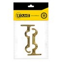 ACCESORIO CORTINERO SOPORTE MURO DOBLE DORADO DE 1/2 PAQ X 2 UDUKE