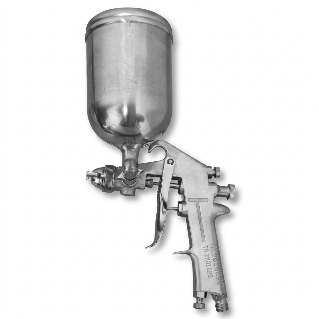 AEROGRAFO UDUKE PROFESIONAL USA VASO DE 400 CC PISTOLA F-75 CROMADA (HT30561)