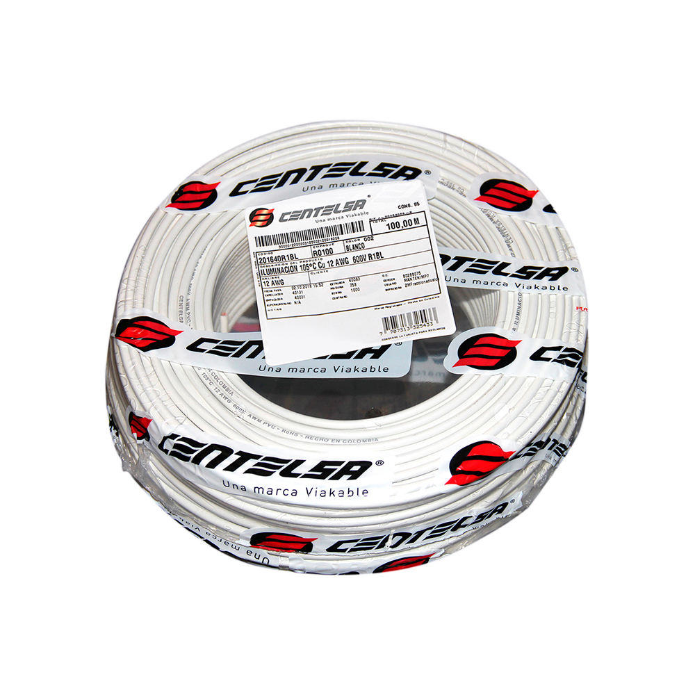 ALAMBRE RIGIDO CENTELSA 10  (BLANCO)