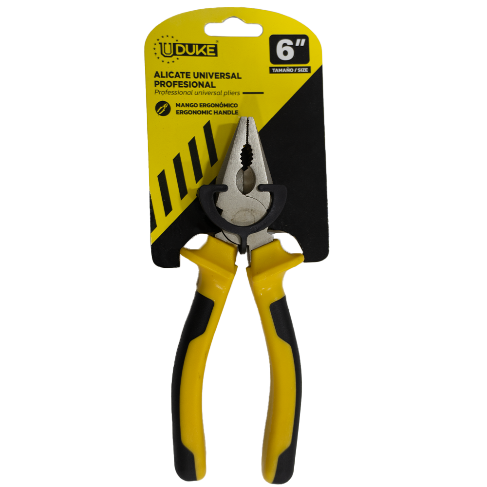 ALICATE PROFESIONAL UDUKE AMARILLO-NEGRO  6 (HT20001)