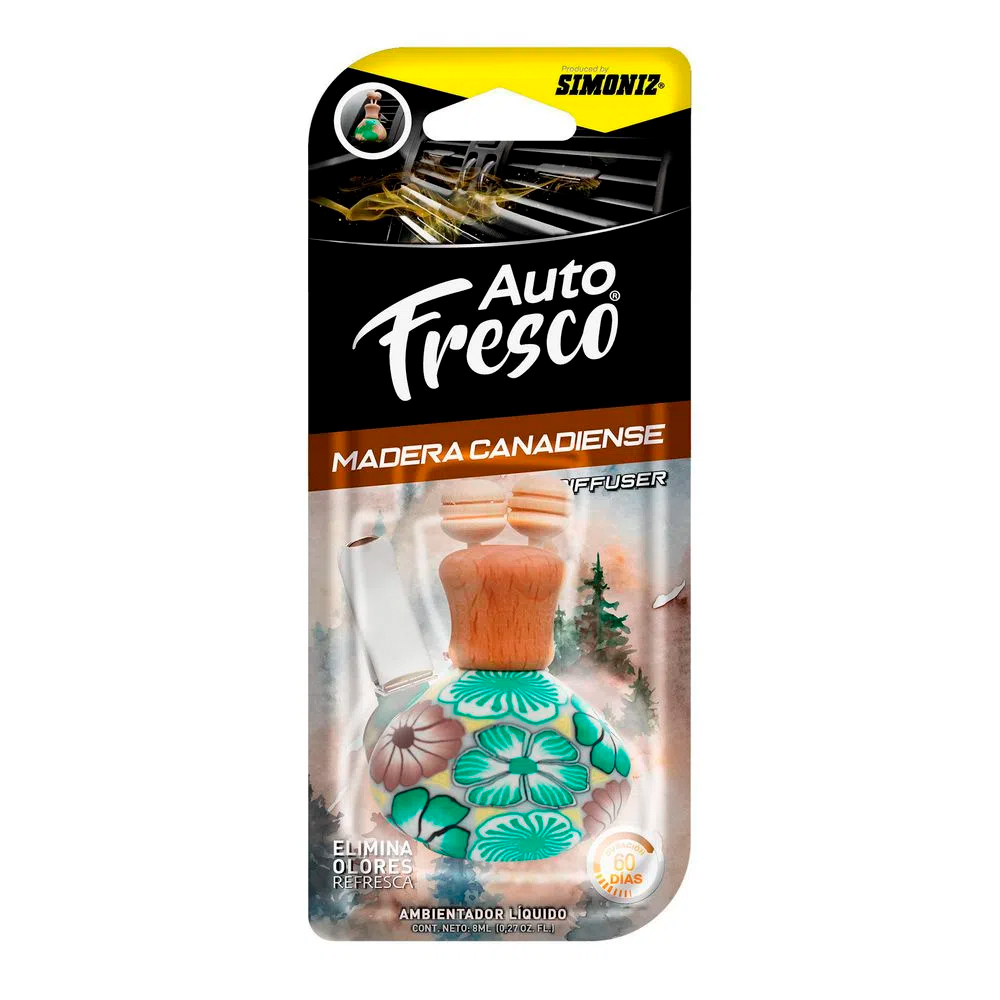 AMBIENTADOR DIFUSOR SIMONIZ JARRA MADERA CANADIENSE 8ML (207204)