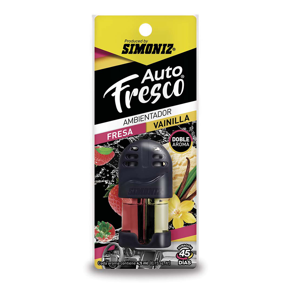 AMBIENTADOR SHICK SPLASH X 2 FRESA  VAINILLA  4,5ML  (107887)