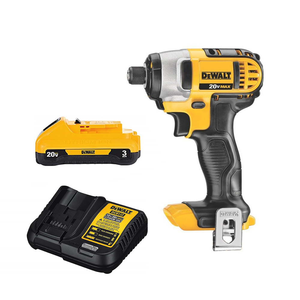 ATORNILLADOR DE IMPACTO INALAMBRICO DEWALT 1/4" 20V 1 BATERIA 3AH Y CARGADOR (DCF885b-B3)