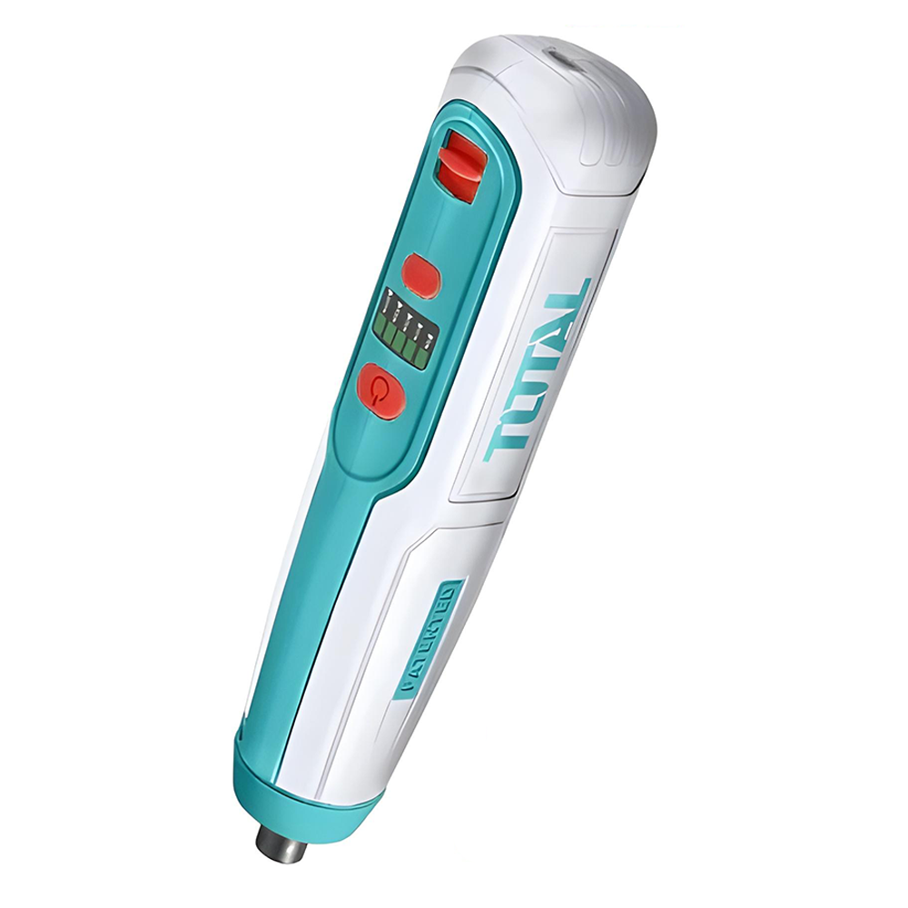 ATORNILLADOR INALAMBRICO 4V CAJA PLASTICA 42PZS  SUPER TOTAL (TSDLI0406)