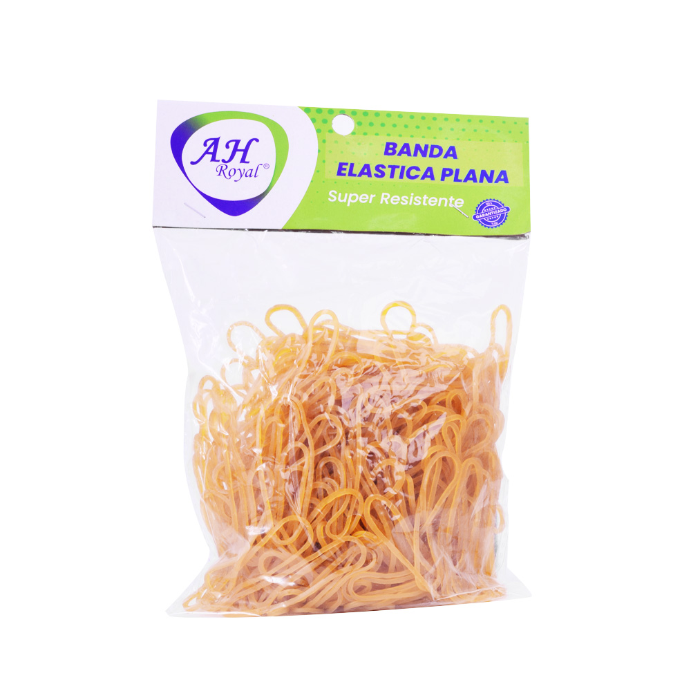 BANDAS DE CAUCHO AH ROYAL SILICONADA AMARILLA BOLSA MEDIANA
