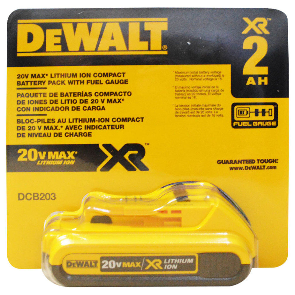 BATERIA DEWALT DE ION DE LITIO 20V 2AH  (DCB203)