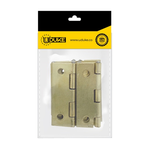 BISAGRA COMUN 2" DORADA C.20 PQT X 3 UDUKE