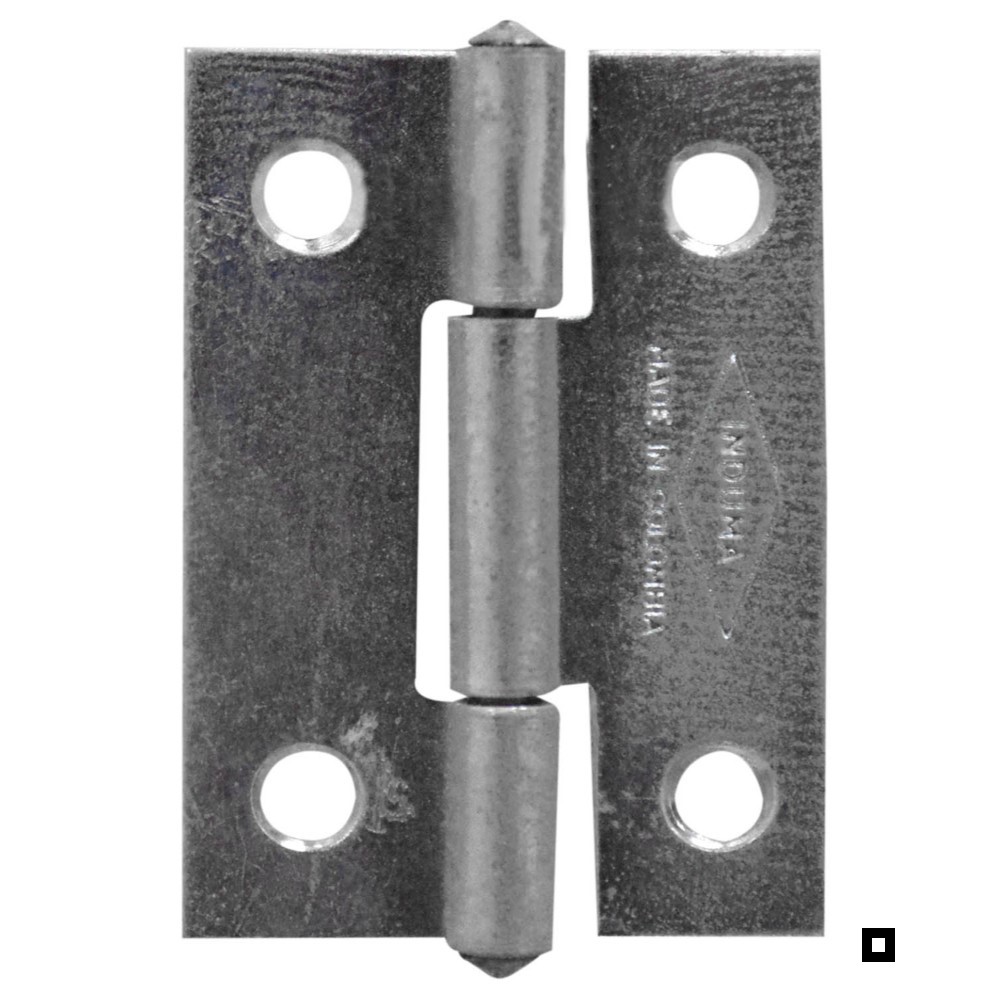 BISAGRA COMUN ZINCADA INDUMA 1 1/2 C.22 (CAJITA X 12 PAR) (T1103-0033)